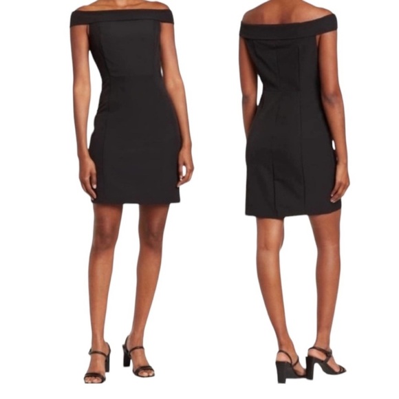Sam Edelman Dresses & Skirts - SAM EDELMAN NWT Off the Shoulder Mini Cocktail Dress in Black Size 10